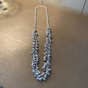 Talbots silver bells Elegant Silver Beaded Necklace